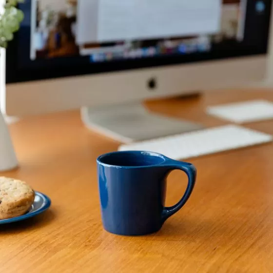 12oz Lino Coffee Mug - Indigo