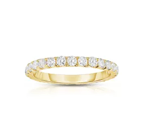 14k Yellow Gold French Cut Eternity Band SZ 4.5