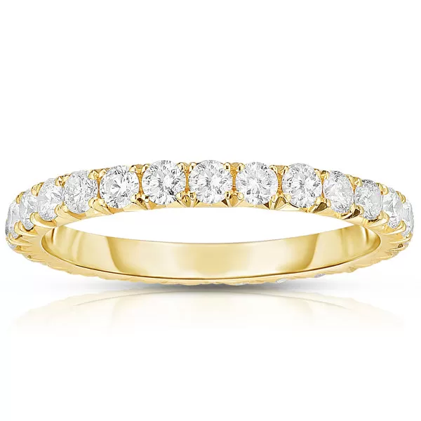 14k Yellow Gold French Cut Eternity Band SZ 4.5