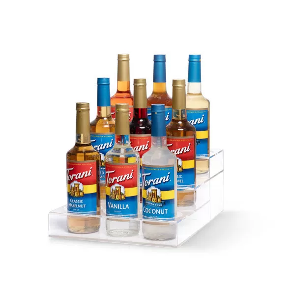 3 Tier Coffee Syrup Display Rack - 9 Bottles