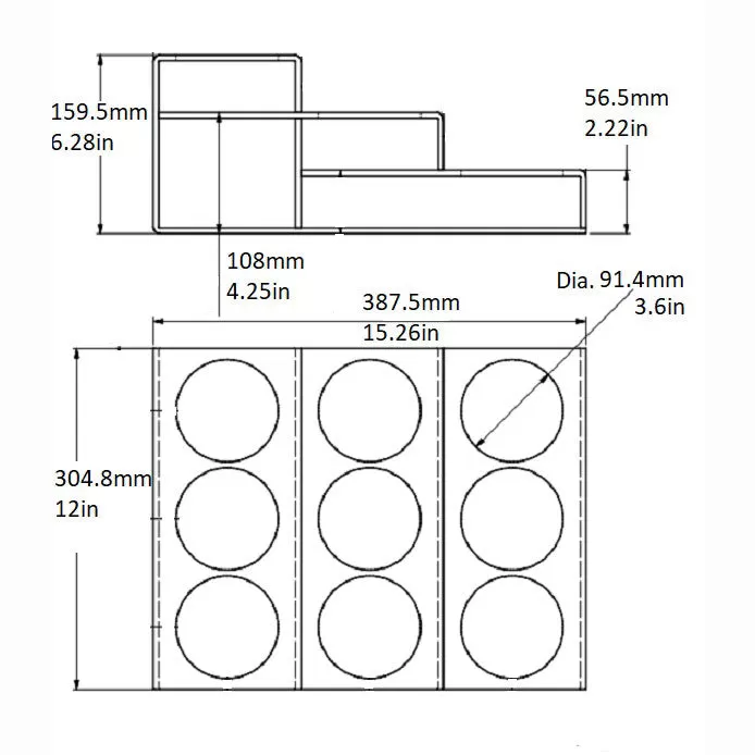 3 Tier Coffee Syrup Display Rack - 9 Bottles