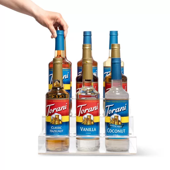 3 Tier Coffee Syrup Display Rack - 9 Bottles