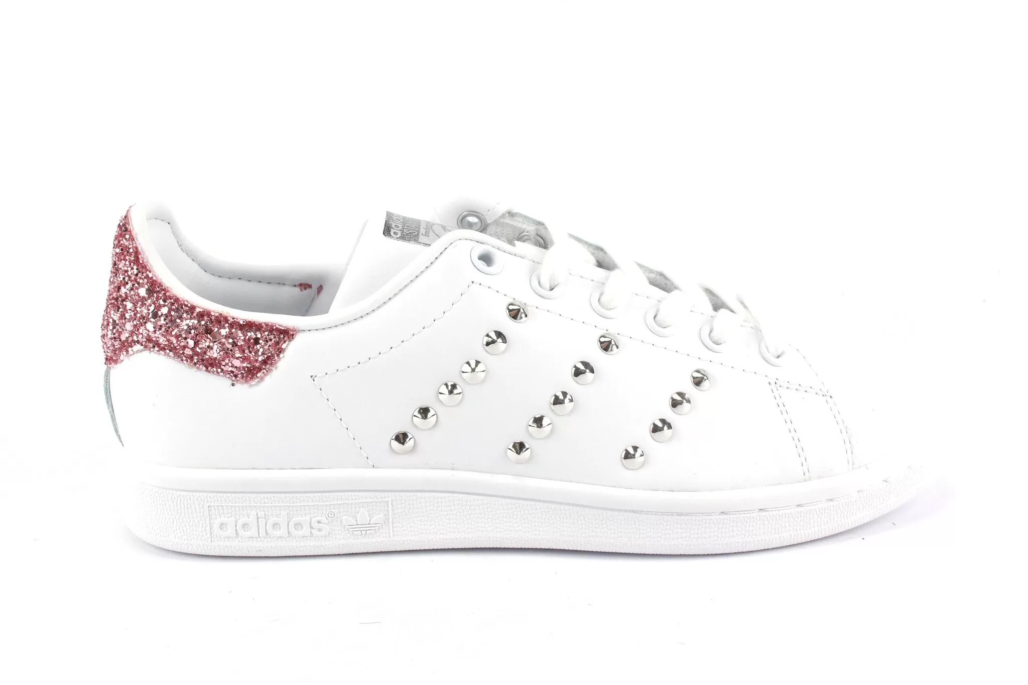 Adidas Stan Smith J Pink Glitter & Borchie