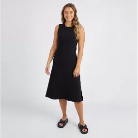 Amelie Rib Dress - Black