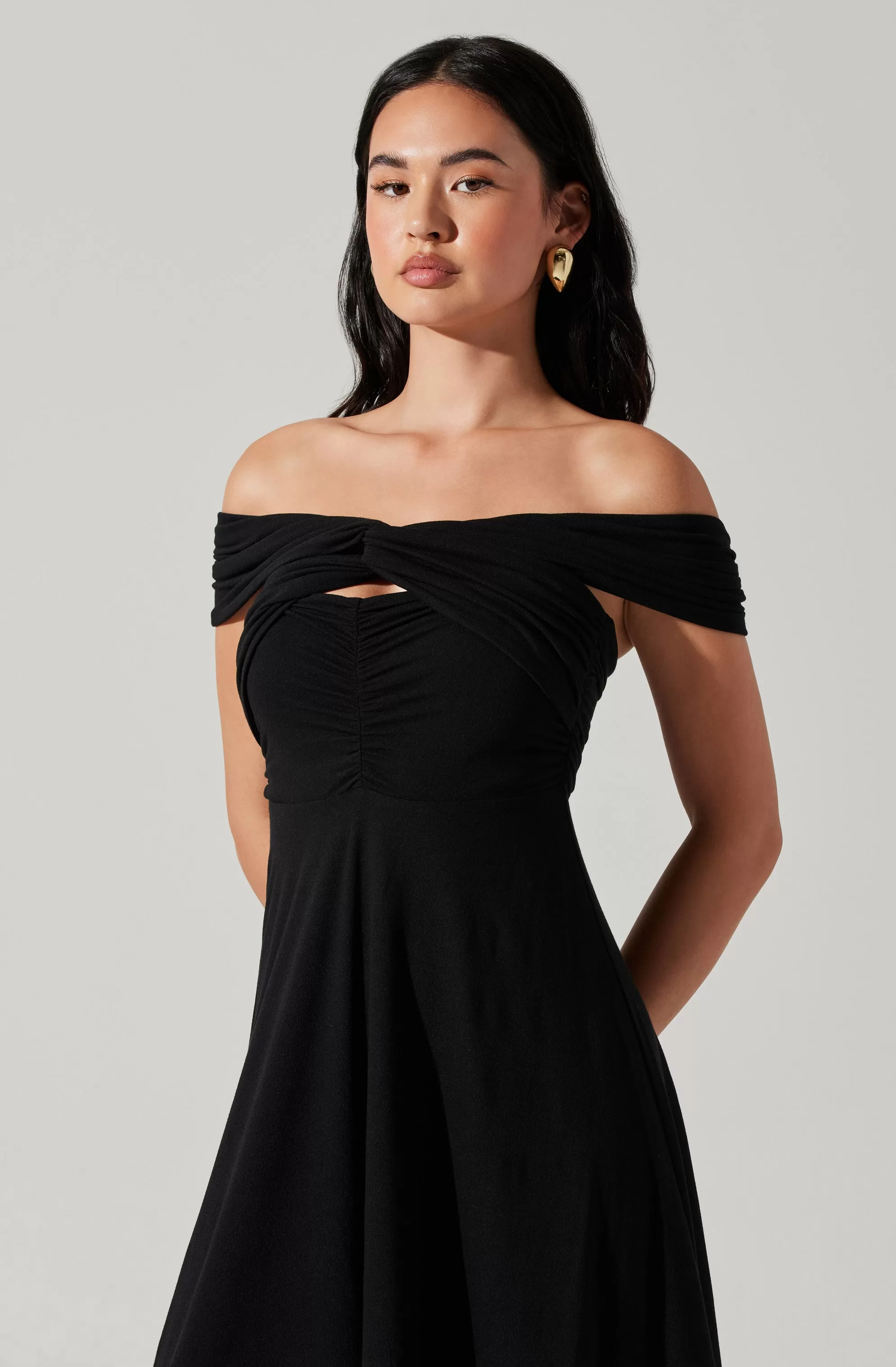 Balto Off Shoulder Midi Dress