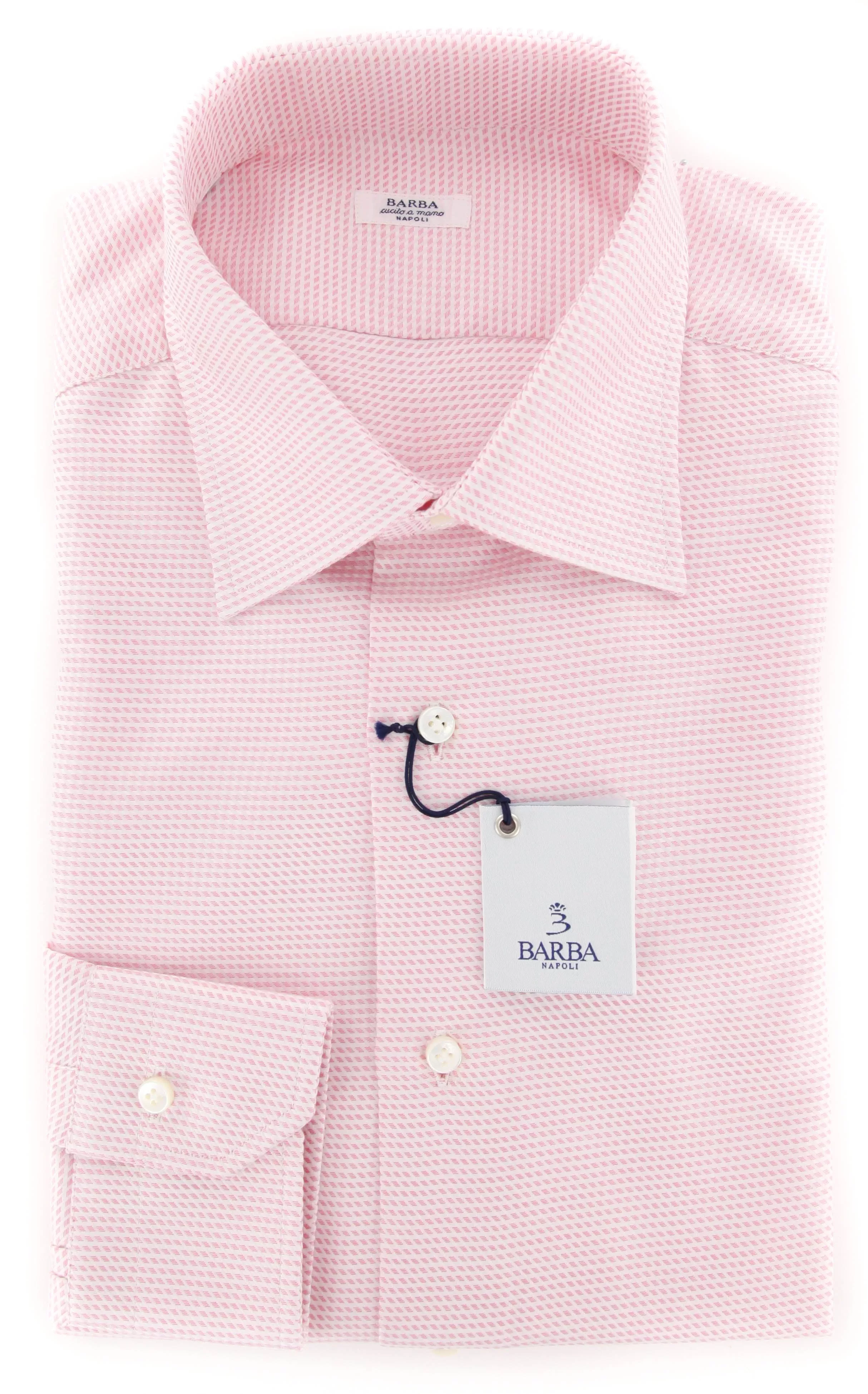 Barba Napoli Pink Shirt - 16 US / 41 EU