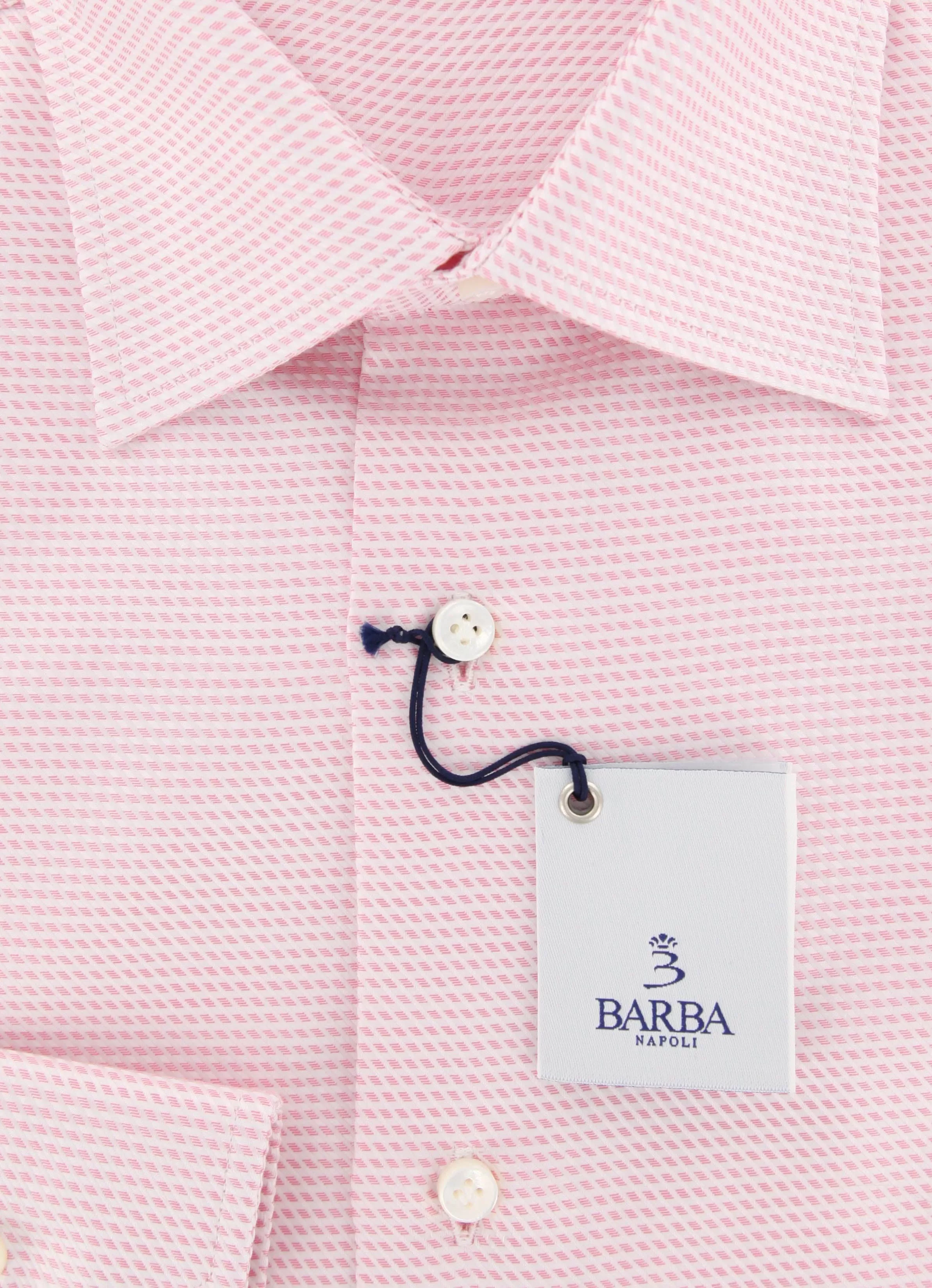 Barba Napoli Pink Shirt - 16 US / 41 EU