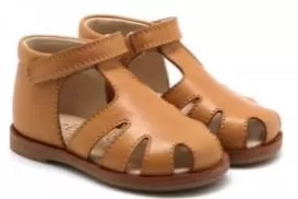 Beberlis Cotton Miel Leather Tan High Top Sandals