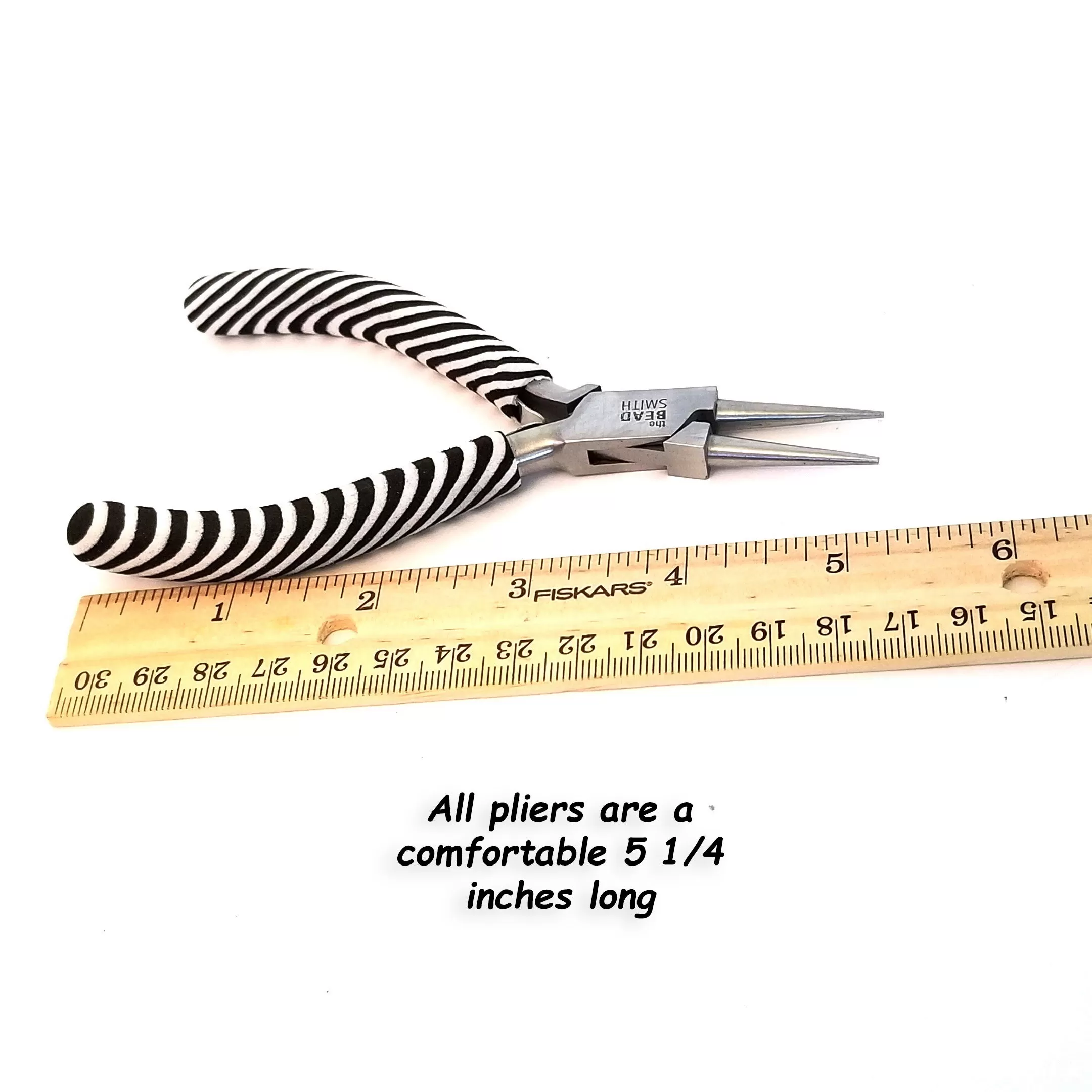 Bent Nose Pliers, Zebra Tools, Black and White, PLZ8 13