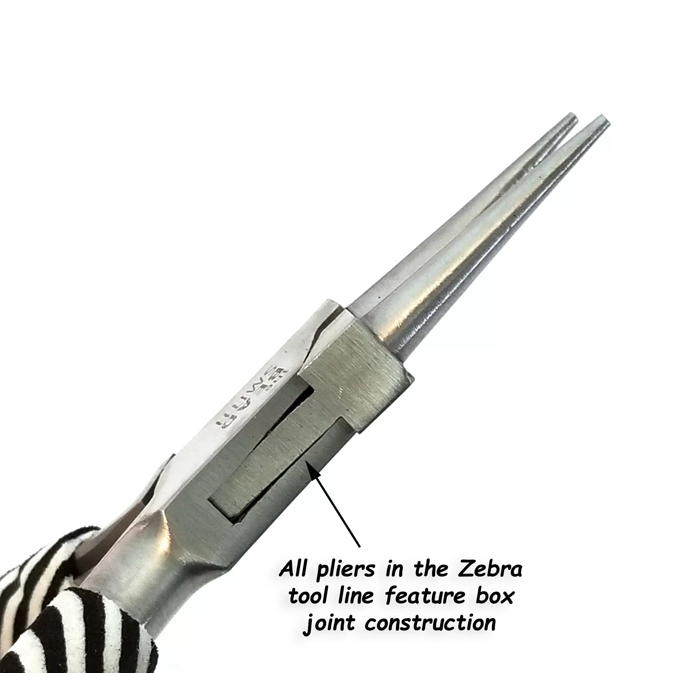 Bent Nose Pliers, Zebra Tools, Black and White, PLZ8 13