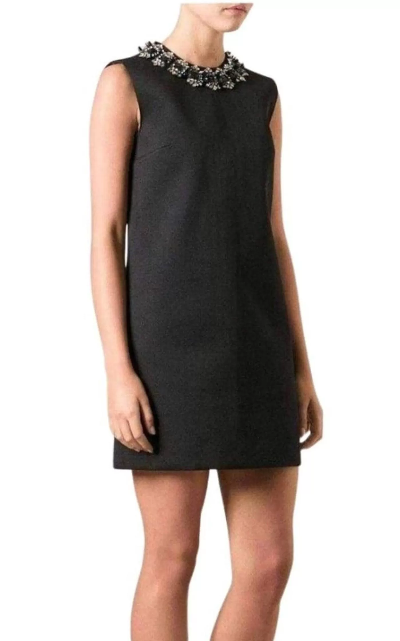 Black Jewel Embellished Mini Dress