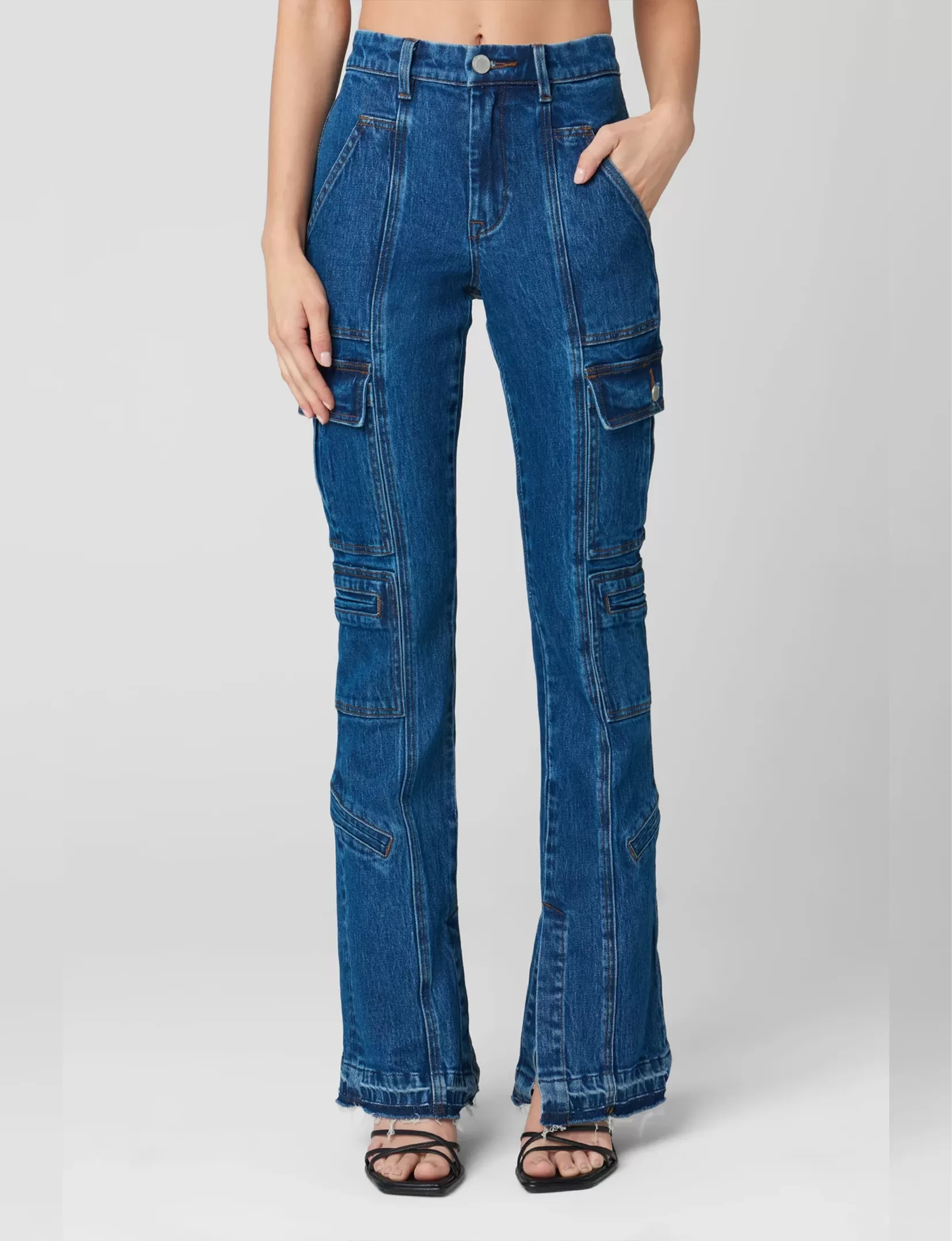 Boot Cut Cargo Pant With Slit, Going Places