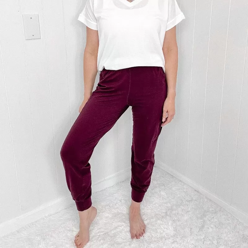 Burgundy Butter Soft Legging Cargo Jogger