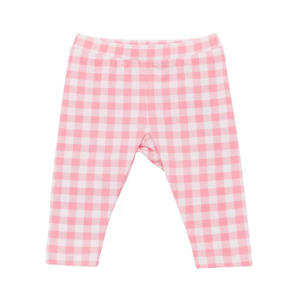 CA Baby Pink Check Fleece Tights 3659