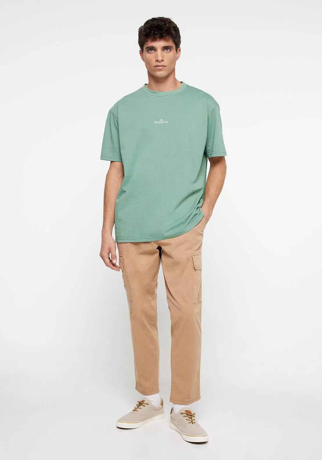 Cargo trousers - Blue / Camel