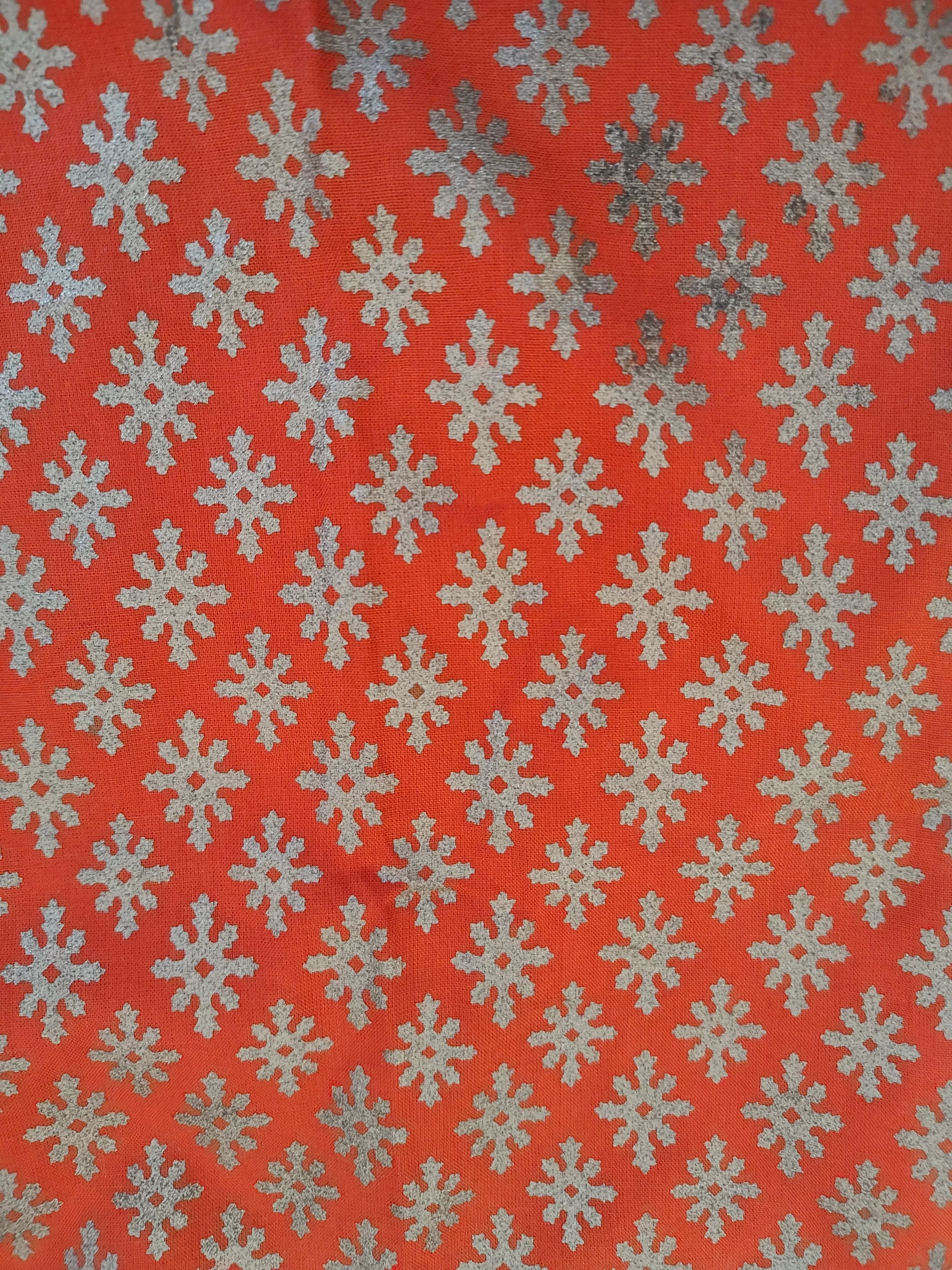 Charming Bright Orange Palazzo With Golden Myka Pattern Print