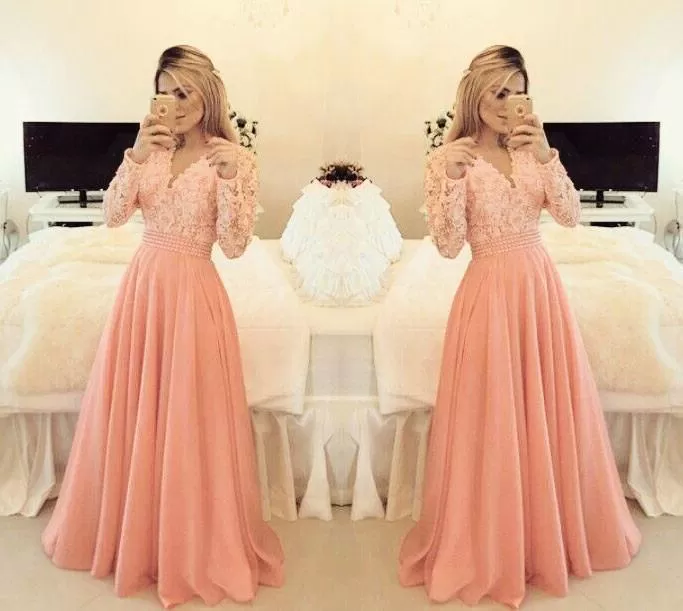 Charming Prom Dress Long Sleeve Prom Dress Formal Elegant Prom Dresses