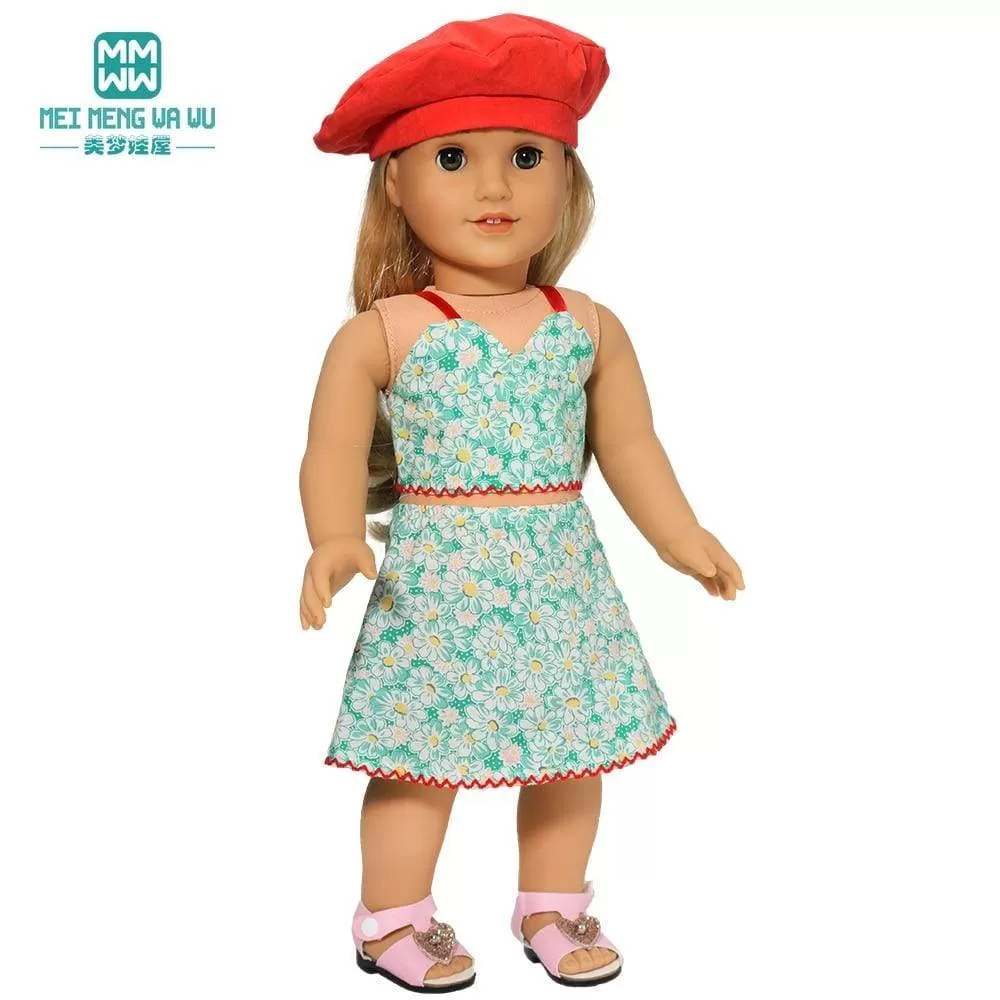 Clothes for doll Bow dress fit 18inch 43-45cm Baby Toy new born doll and American doll accessories