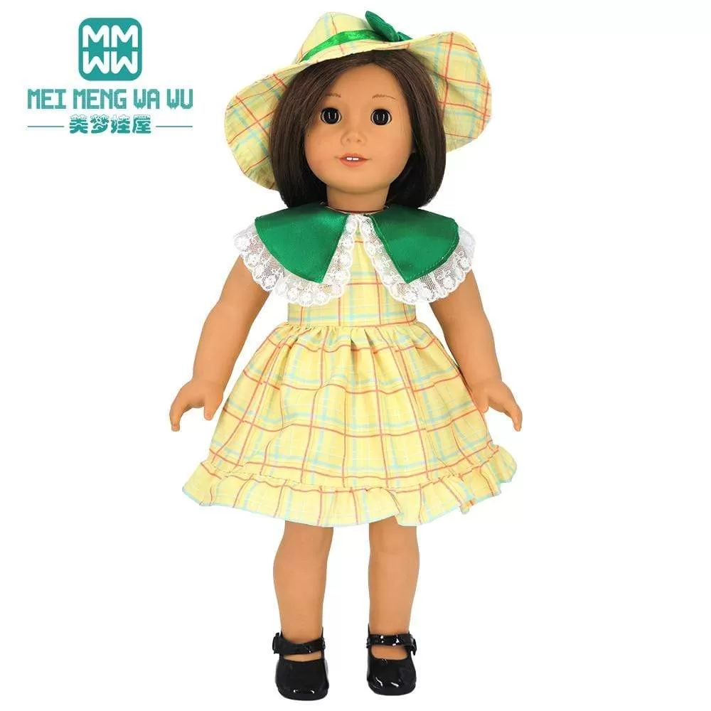 Clothes for doll Bow dress fit 18inch 43-45cm Baby Toy new born doll and American doll accessories