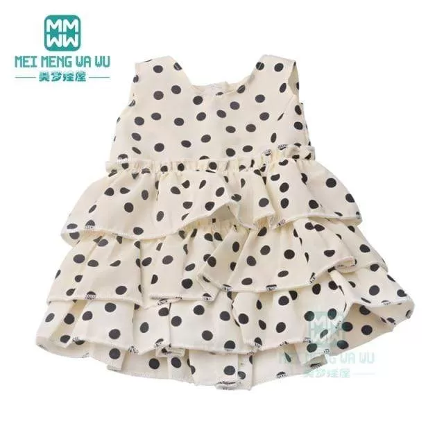 Clothes for doll Bow dress fit 18inch 43-45cm Baby Toy new born doll and American doll accessories