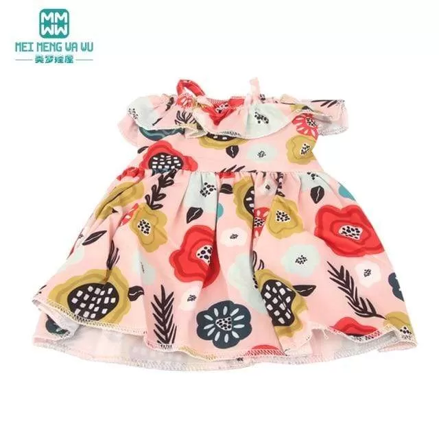 Clothes for doll Bow dress fit 18inch 43-45cm Baby Toy new born doll and American doll accessories