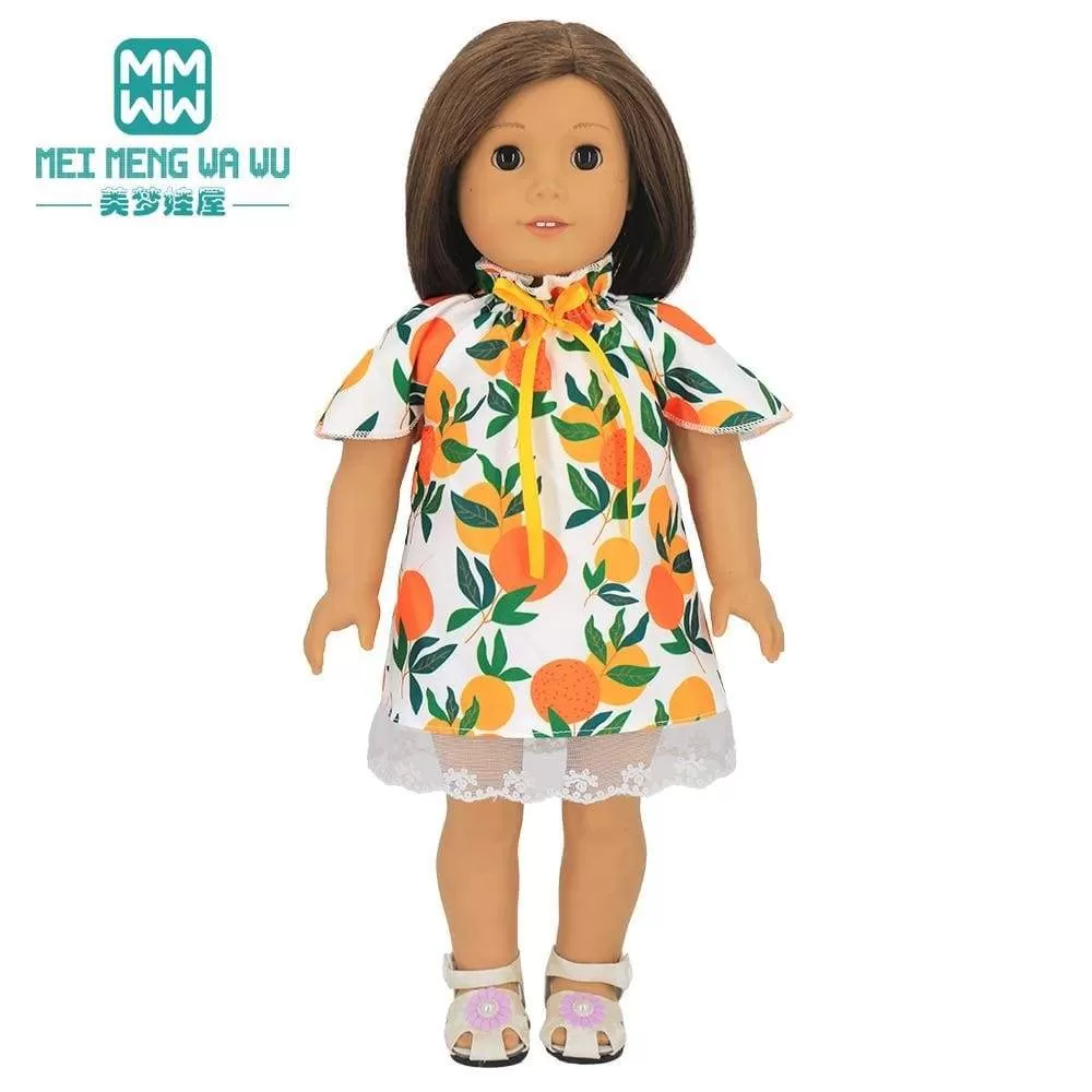 Clothes for doll Bow dress fit 18inch 43-45cm Baby Toy new born doll and American doll accessories