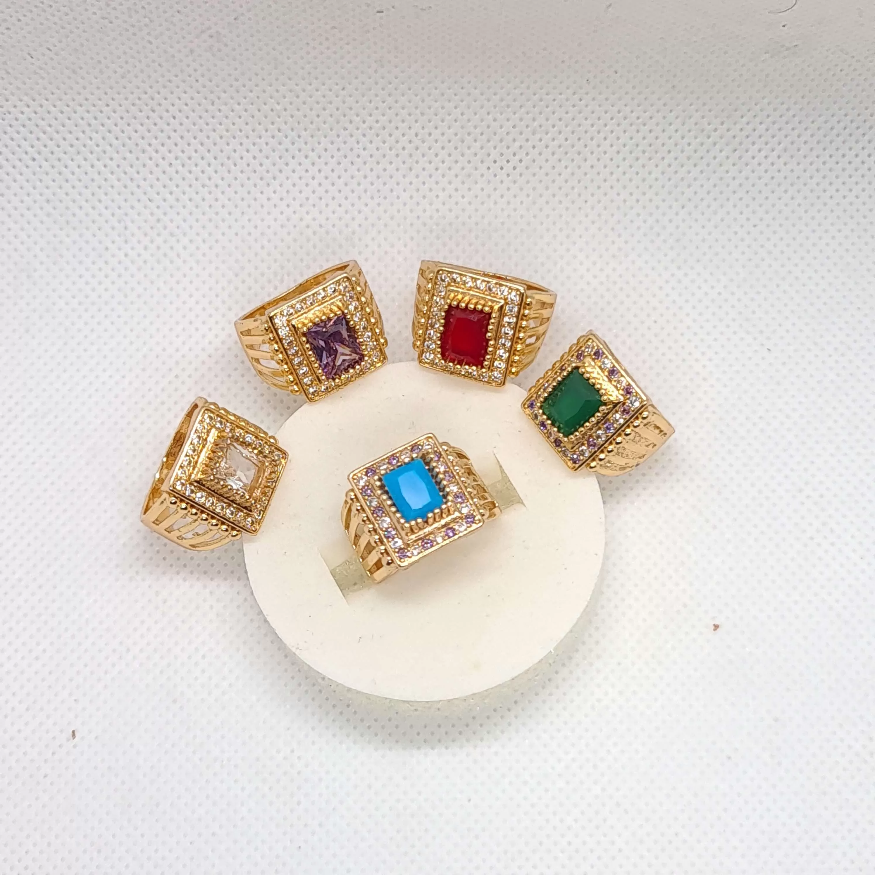 Color Stone Multi Rings