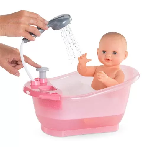 Corolle Baby Doll Bathtub & Shower for 12 / 14 Doll - Pink