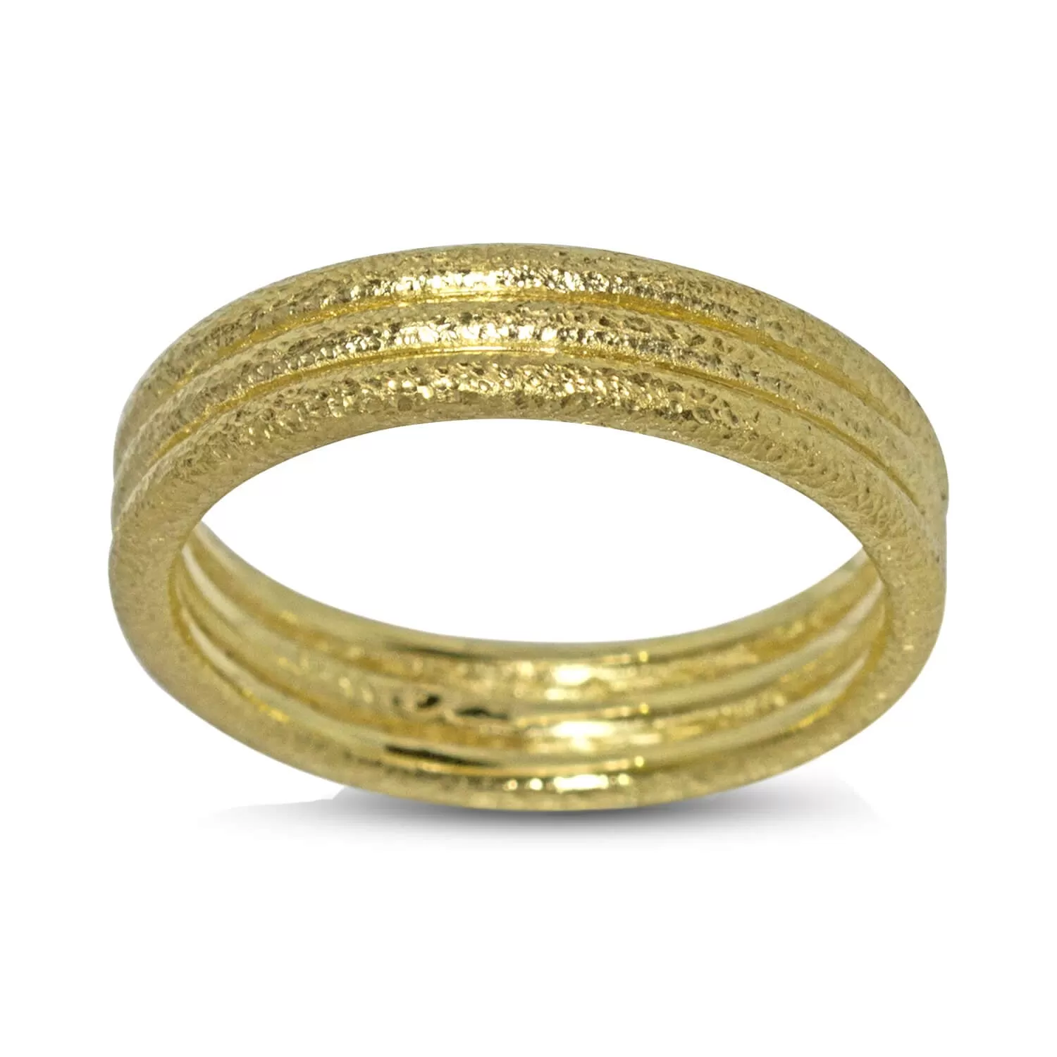 Delicate Triple Band in 18k Gold