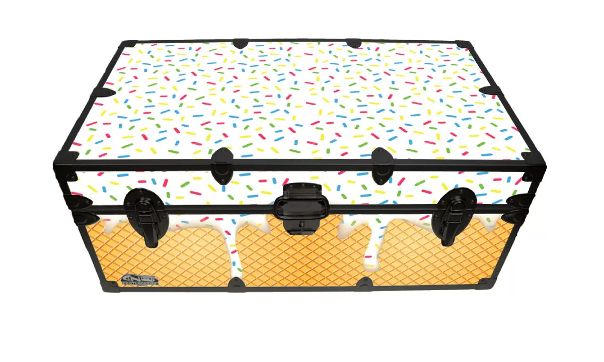 Designer Trunk - Ice Cream Cone - 32x18x13.5"