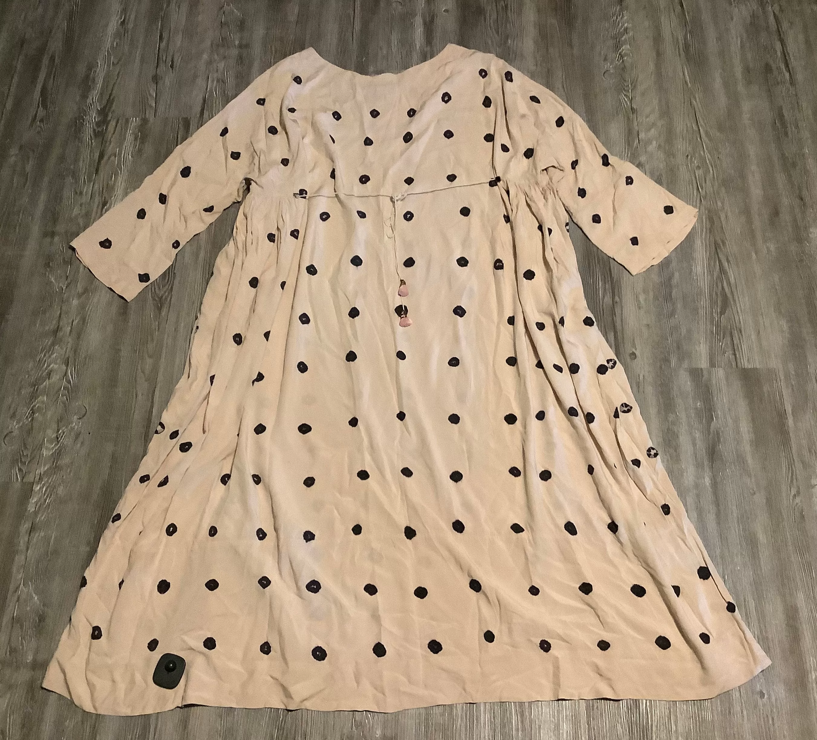 Dress Casual Midi By The Odells In Tan, Size: Xl