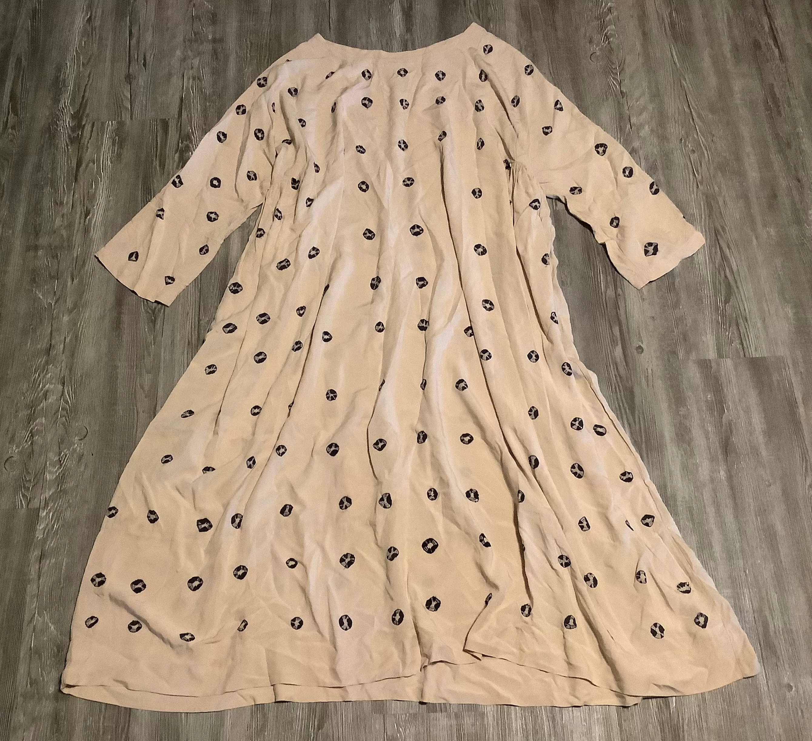 Dress Casual Midi By The Odells In Tan, Size: Xl