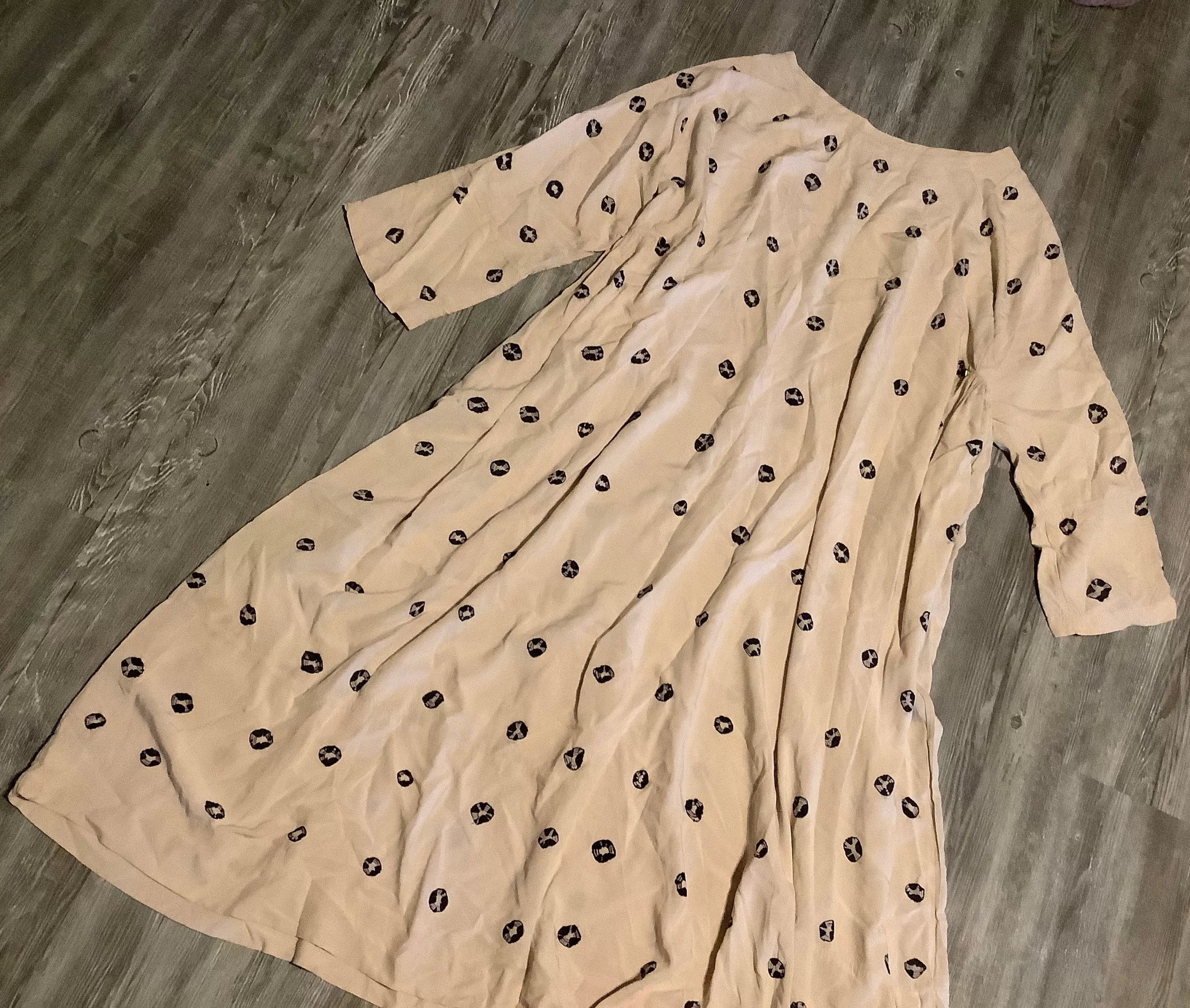 Dress Casual Midi By The Odells In Tan, Size: Xl