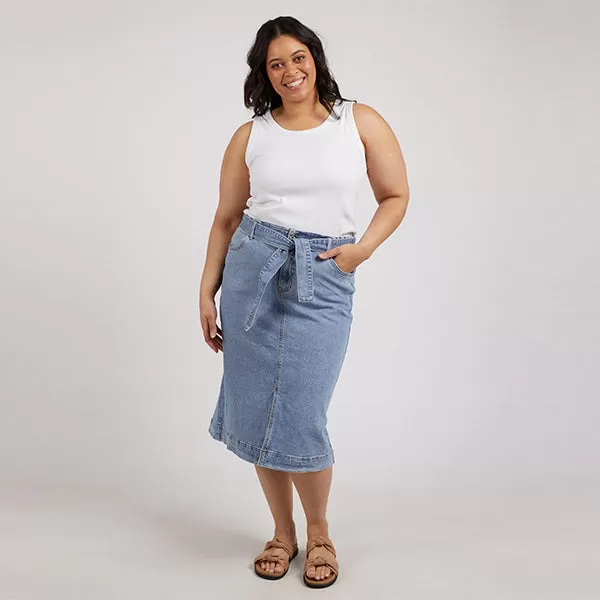 Emily Denim Skirt - Light Blue Wash