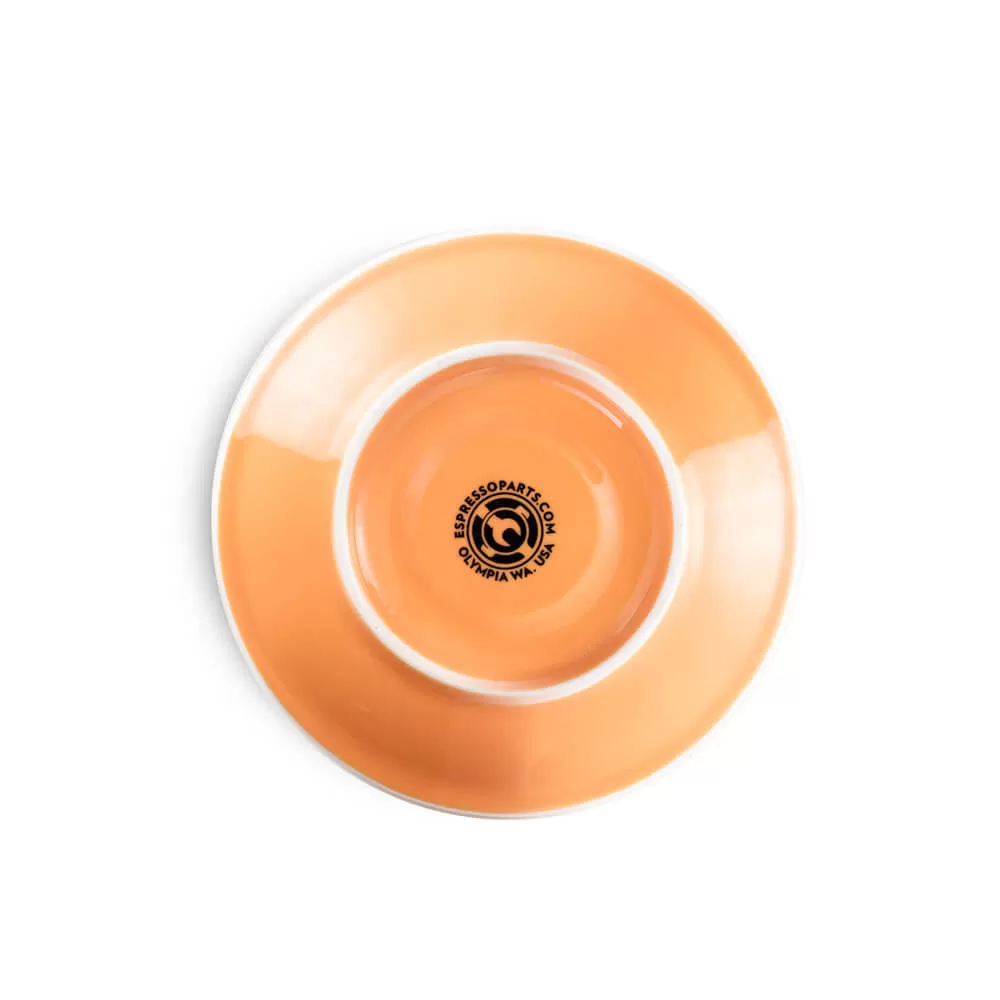 Espresso Parts Porcelain Espresso Cup & Saucer - Orange (2oz/70ml)