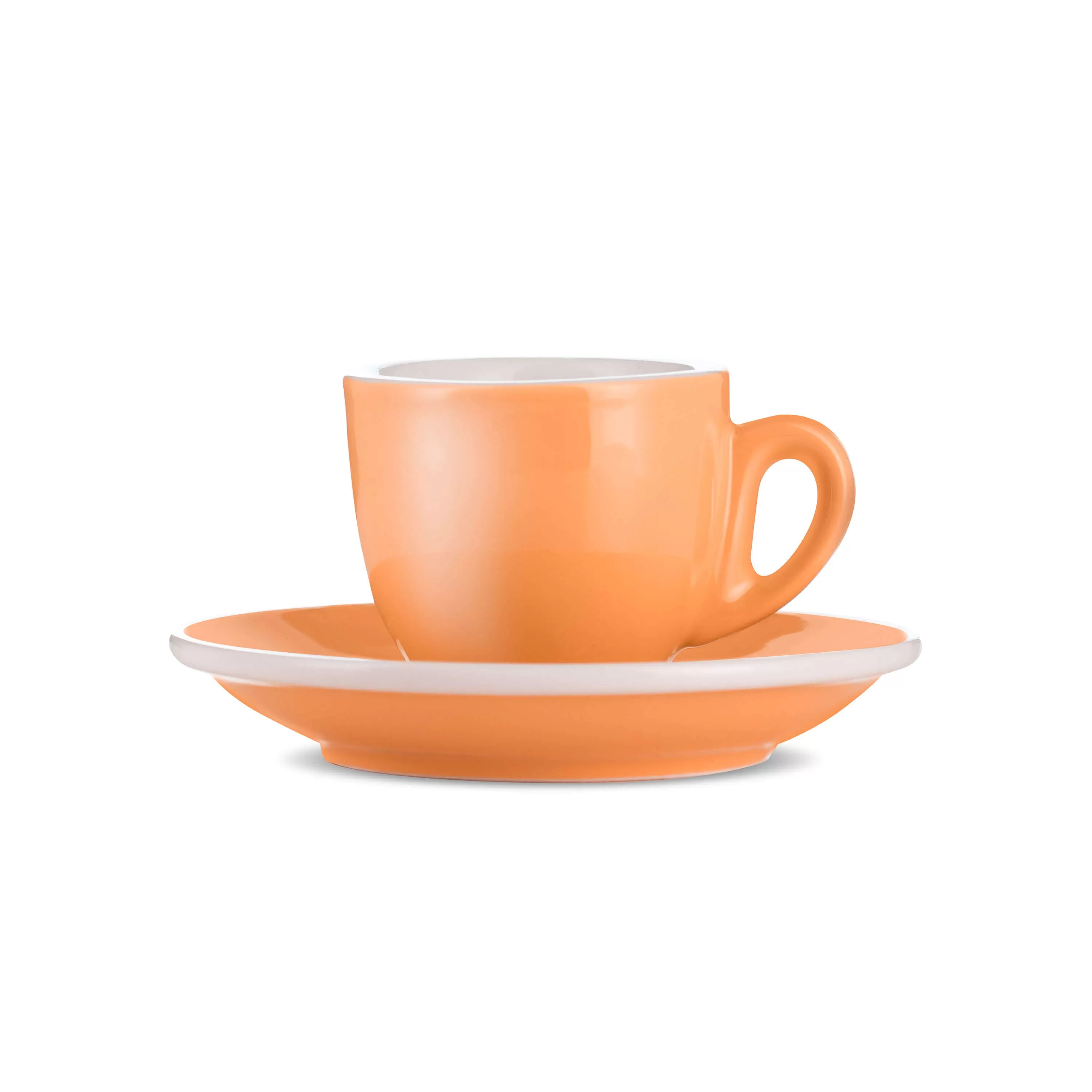 Espresso Parts Porcelain Espresso Cup & Saucer - Orange (2oz/70ml)