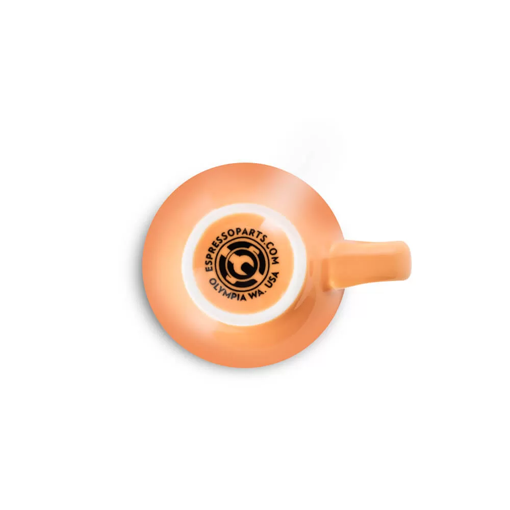 Espresso Parts Porcelain Espresso Cup & Saucer - Orange (2oz/70ml)