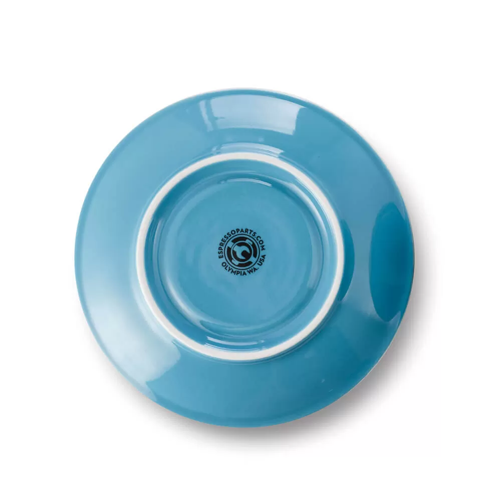 Espresso Parts Porcelain Latte Cup & Saucer - Blue (12oz/355ml)