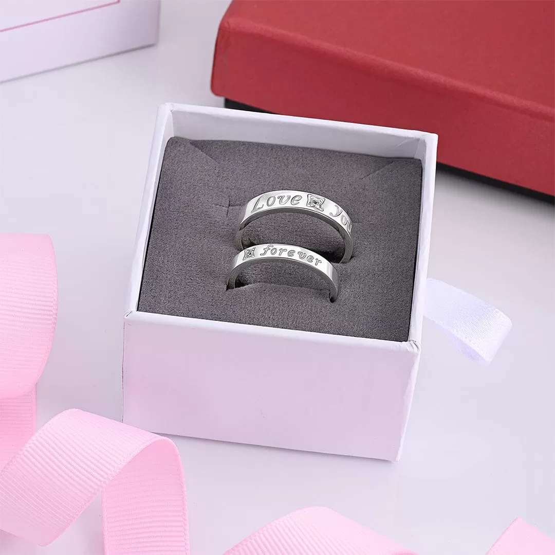 Everlasting Love Matching Couple Rings Set