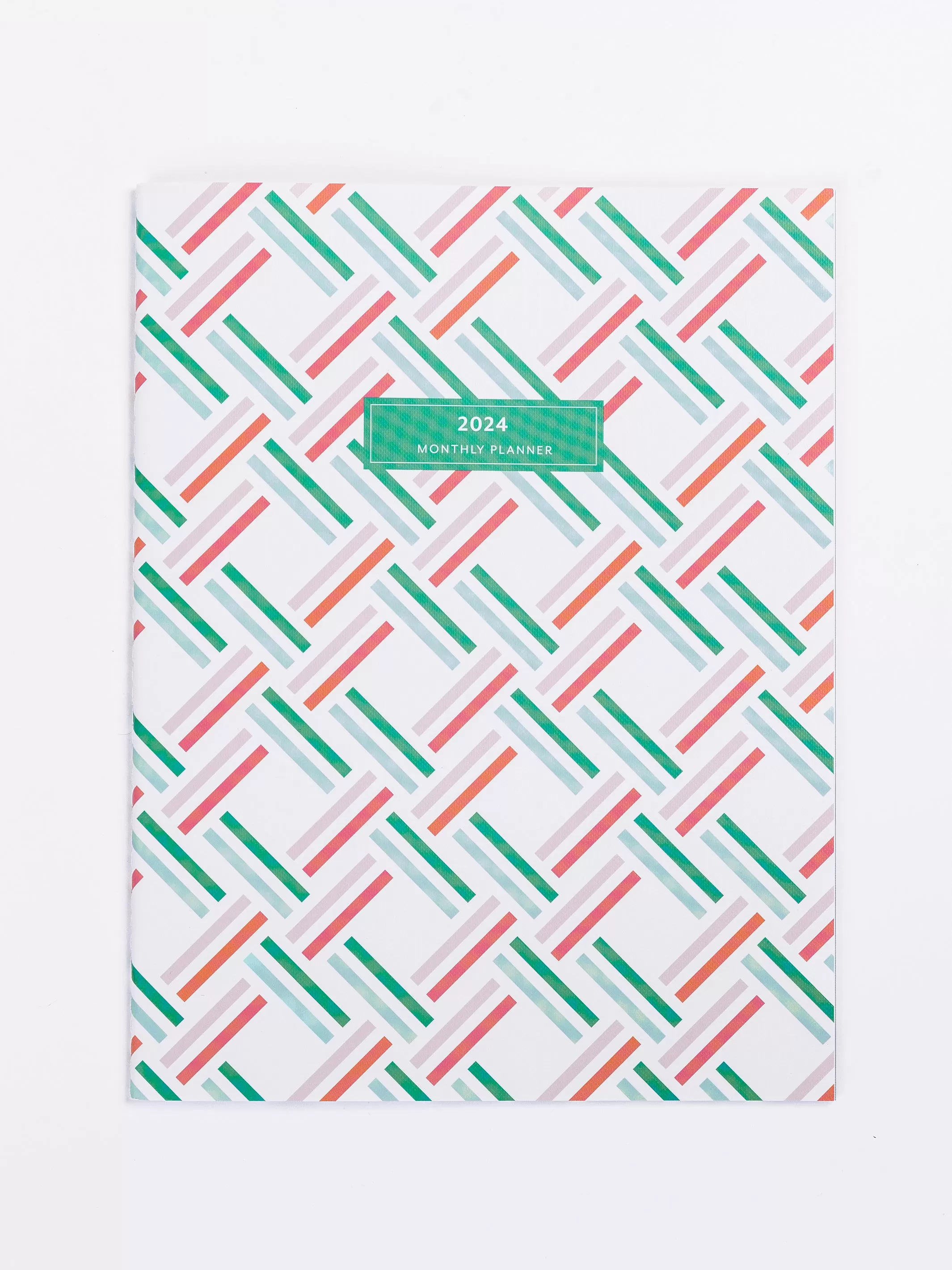 FINAL SALE - 2024 Large Monthly Planner | Square Dance Pink & Green