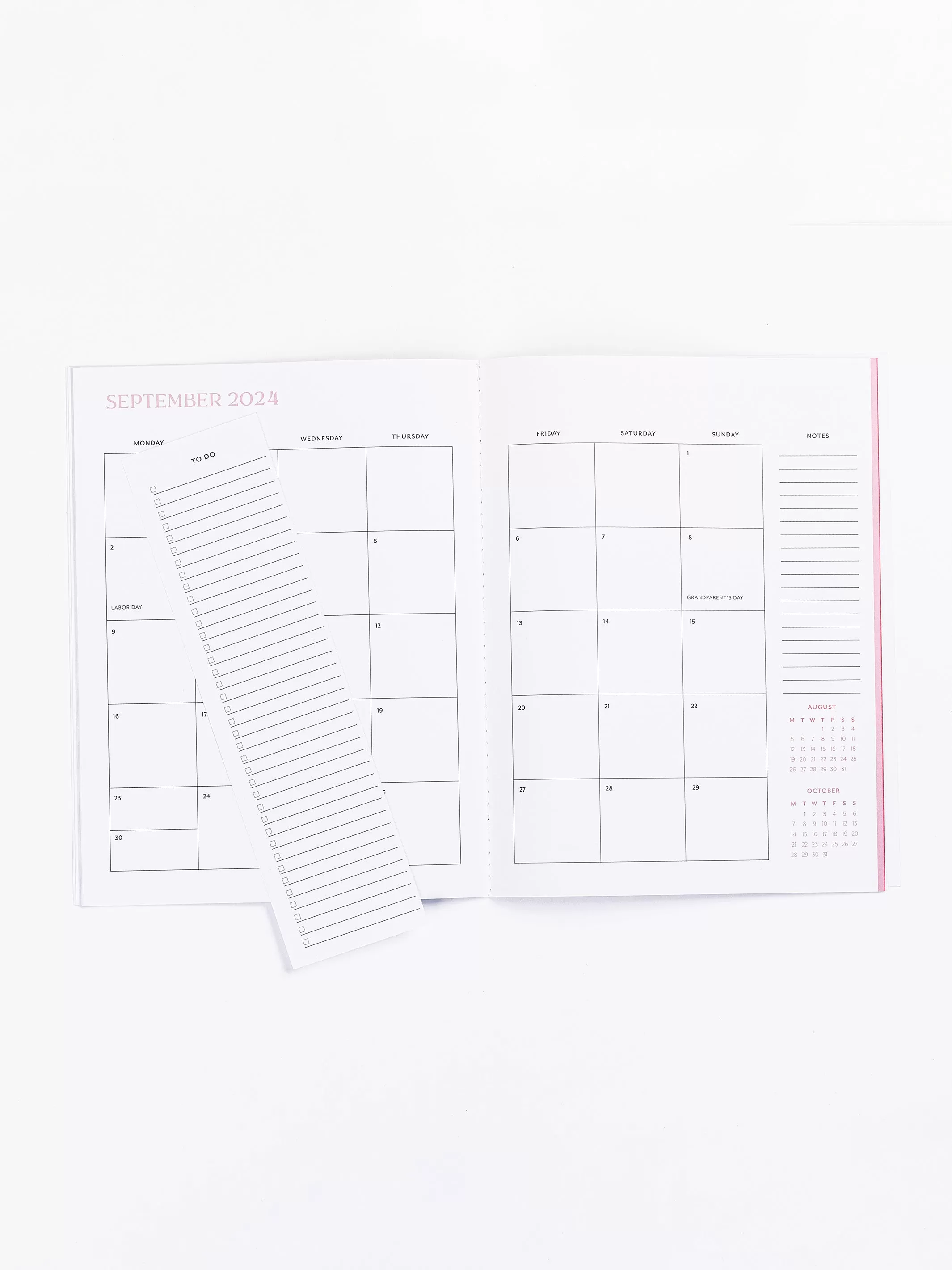 FINAL SALE - 2024 Large Monthly Planner | Square Dance Pink & Green