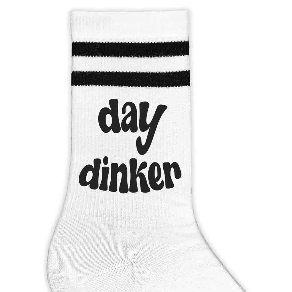 Funny Pickleball Crew Socks for the Day Dinker