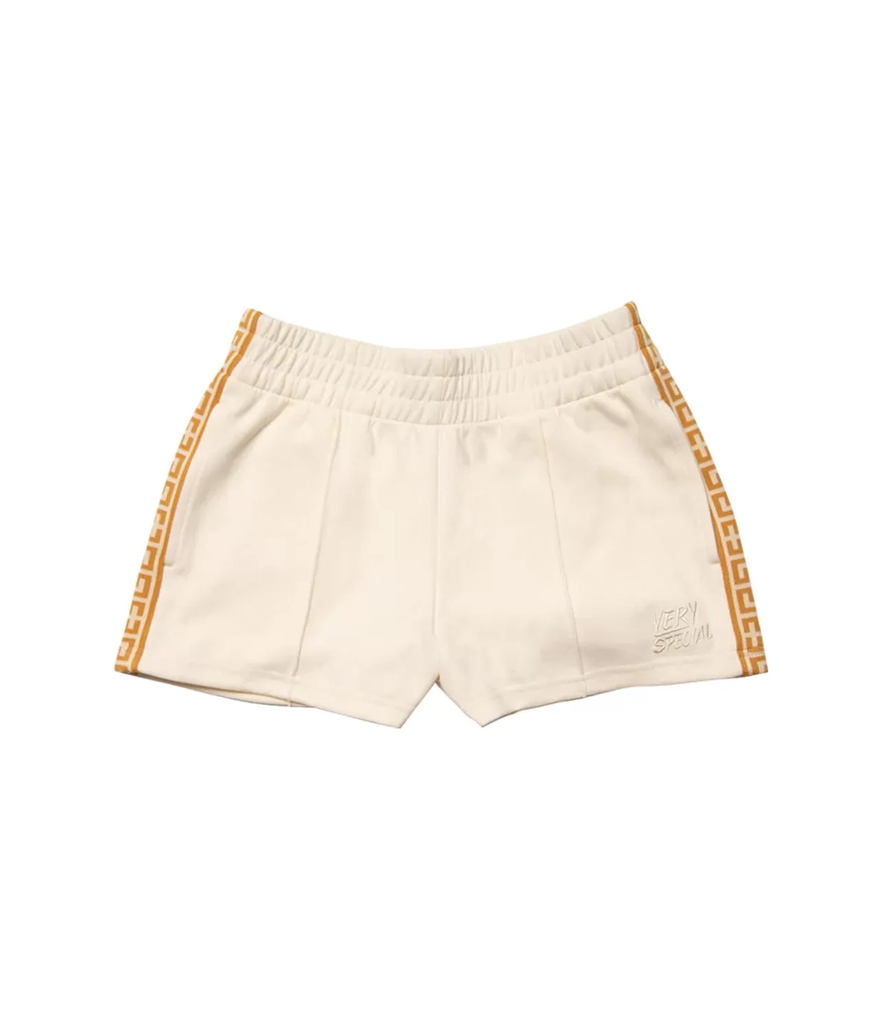 GEO TRACK SHORTS- CREAM