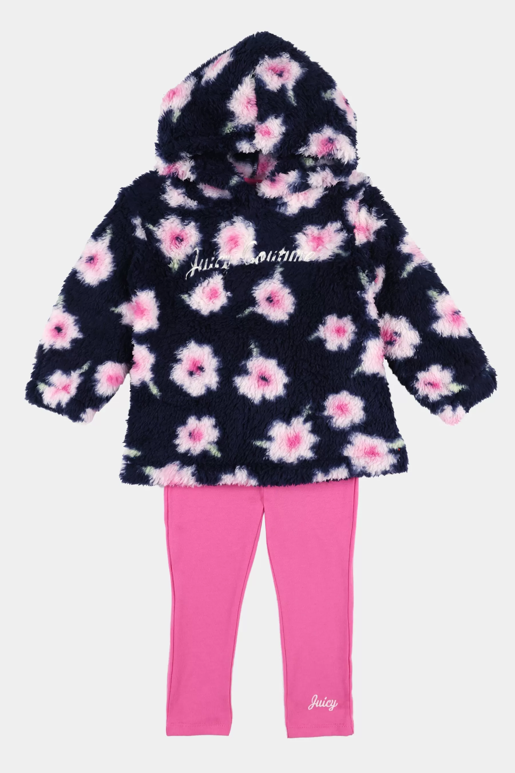 Girls Fur Top & Leggings 2-Piece Set