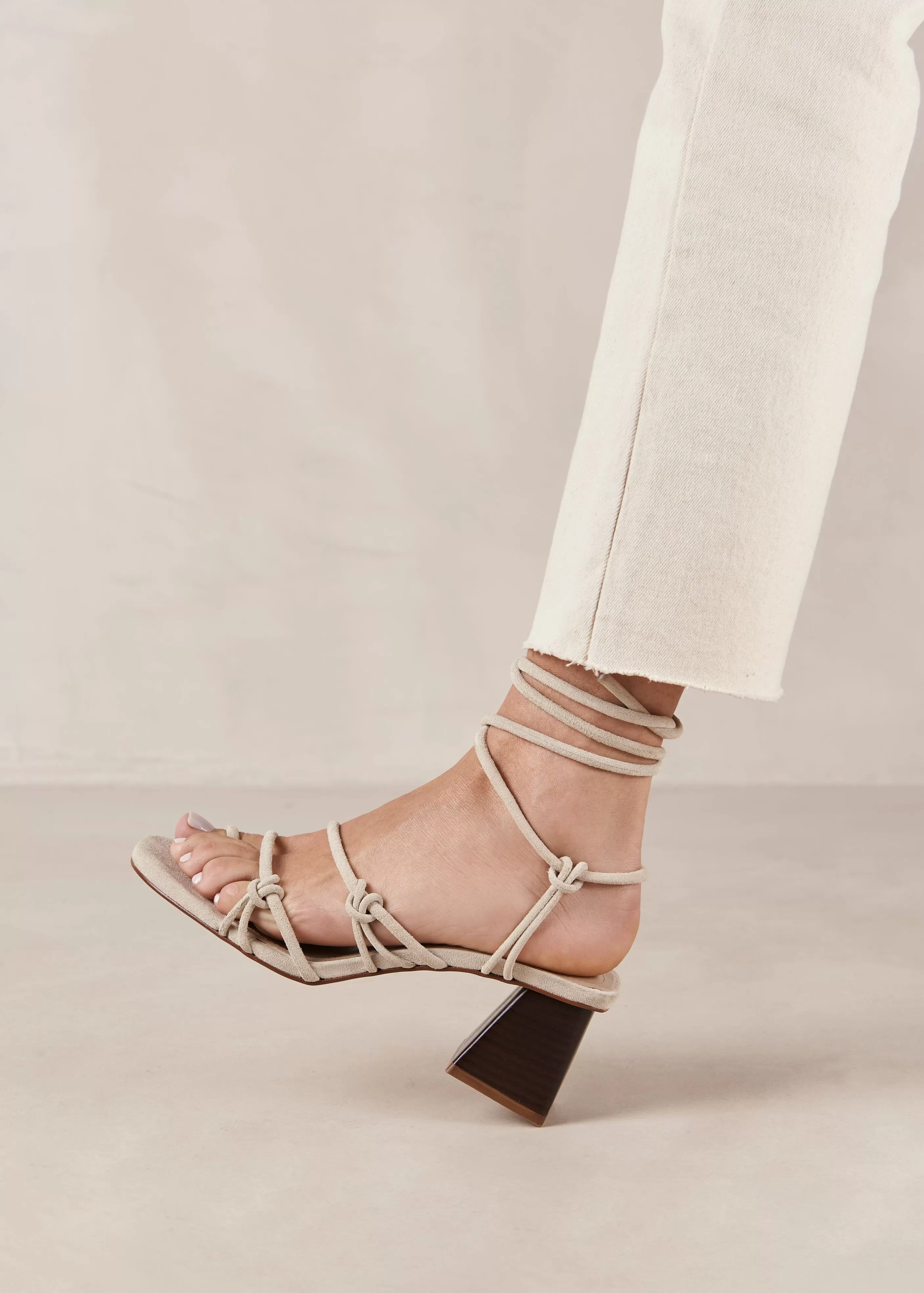 Goldie Cream Leather Sandals