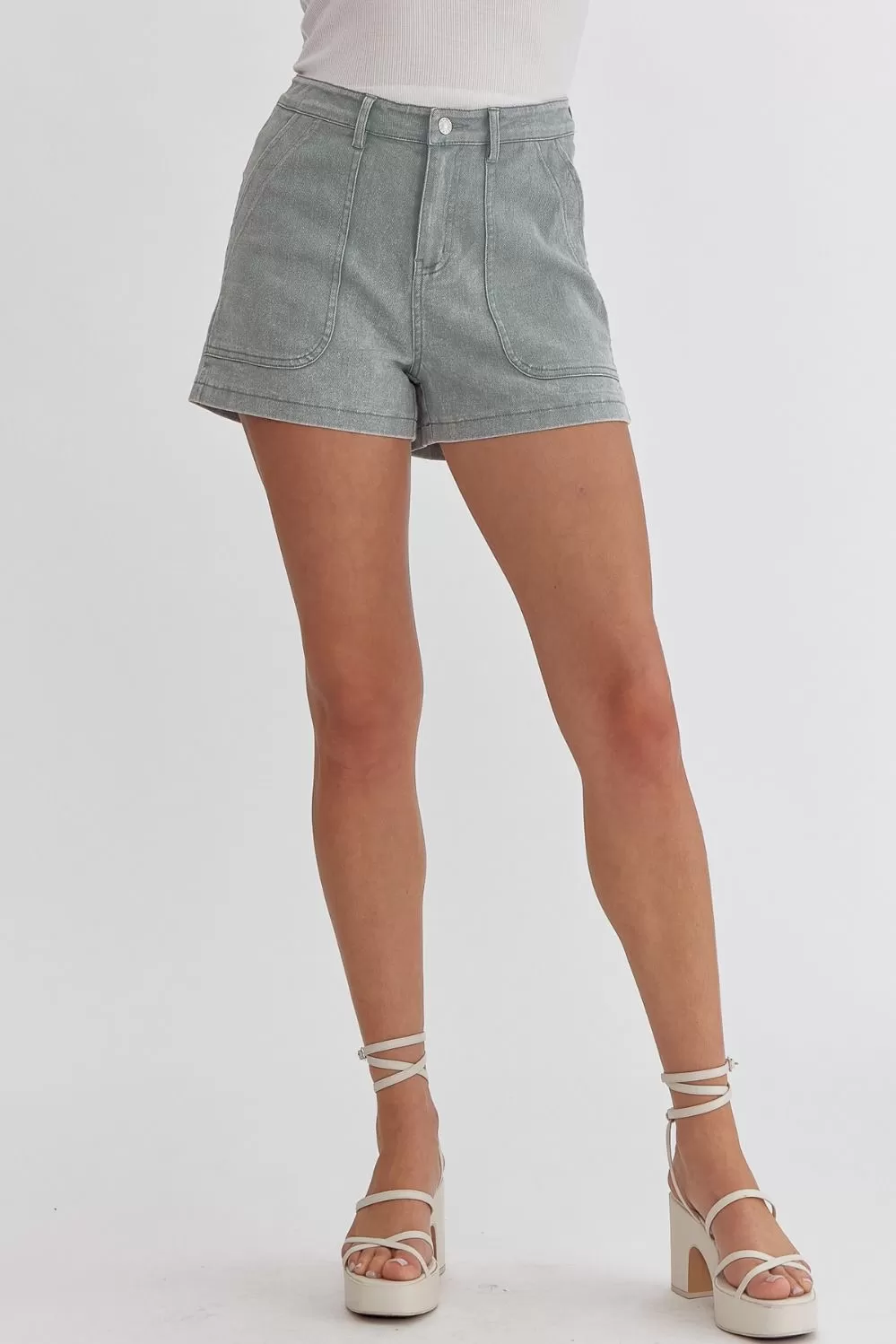 High Waisted Denim Shorts