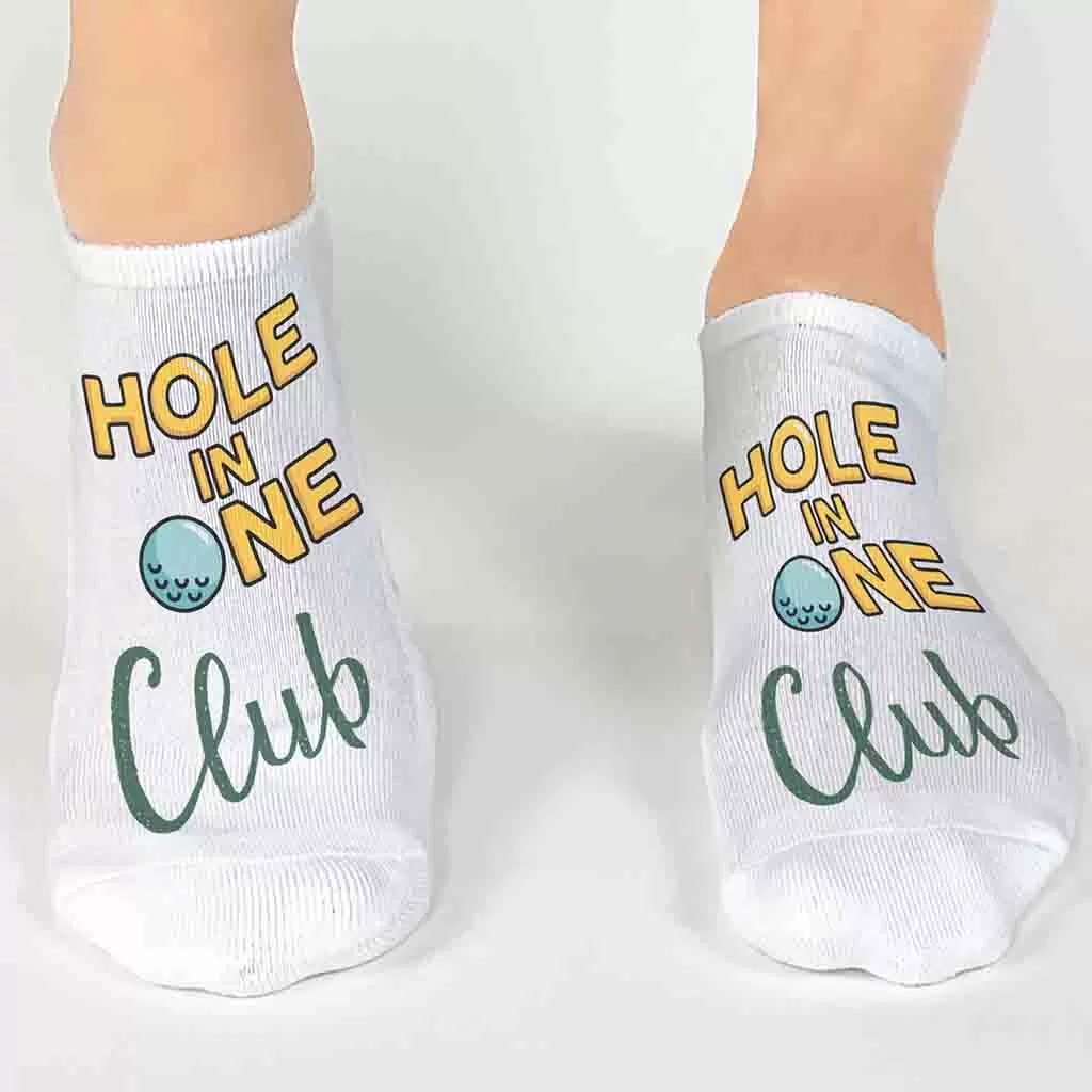 Hole in One Club No Show Socks for Him and Her