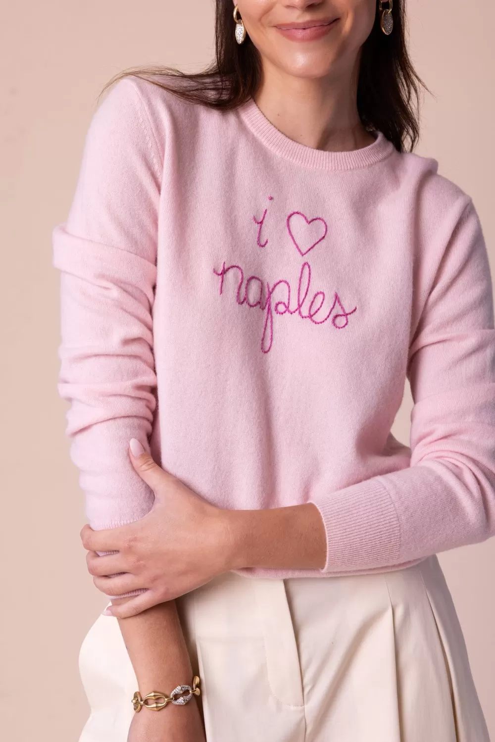 I Love Naples Crewneck - Peony