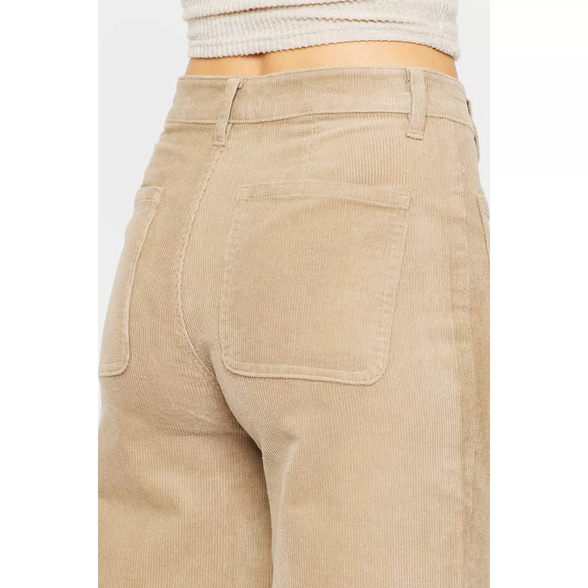 Kan Kan Ultra High Rise - Khaki Corduroy Pants