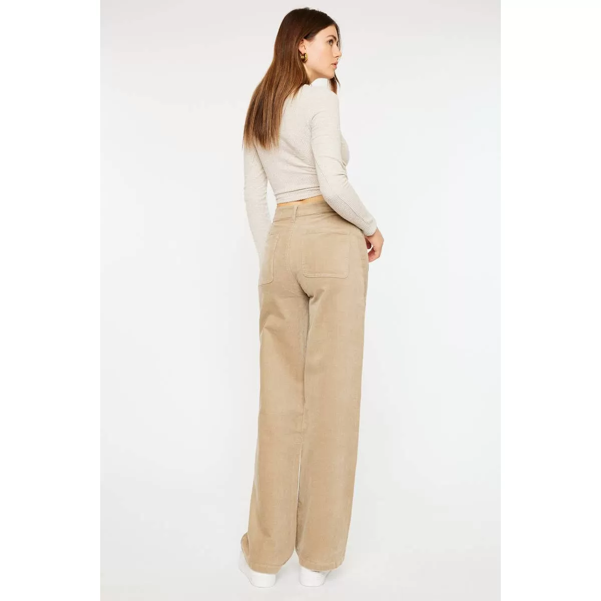 Kan Kan Ultra High Rise - Khaki Corduroy Pants